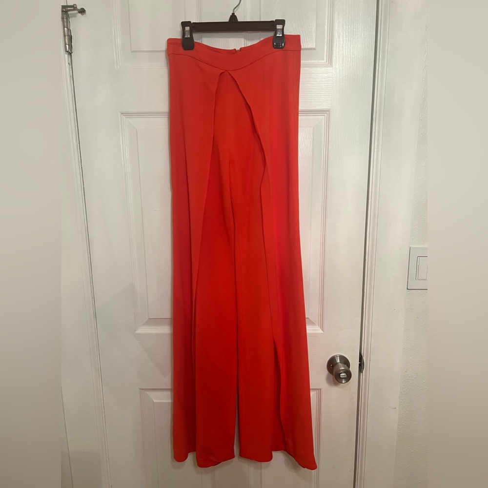 Rare Alexis not sold online Orange Flare Pants with high slit